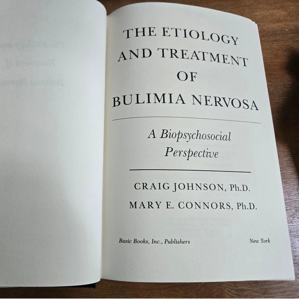 Basic Books Etiology and Treatment of Bulimia Nervosa Hardcover‎ 1987 Book